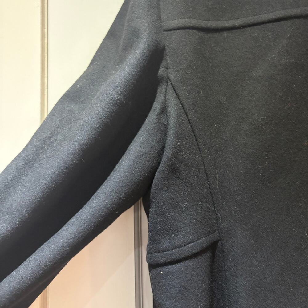 Michael Kors Black Overcoat/Trench Coat Wool Size 12 - Picture 7 of 14